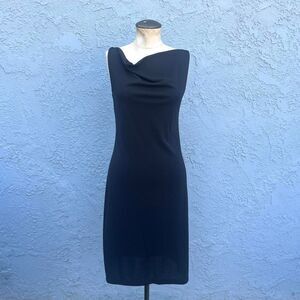 Y2k Black dress slip Dress Vintage Express Size 2 Bias Cut